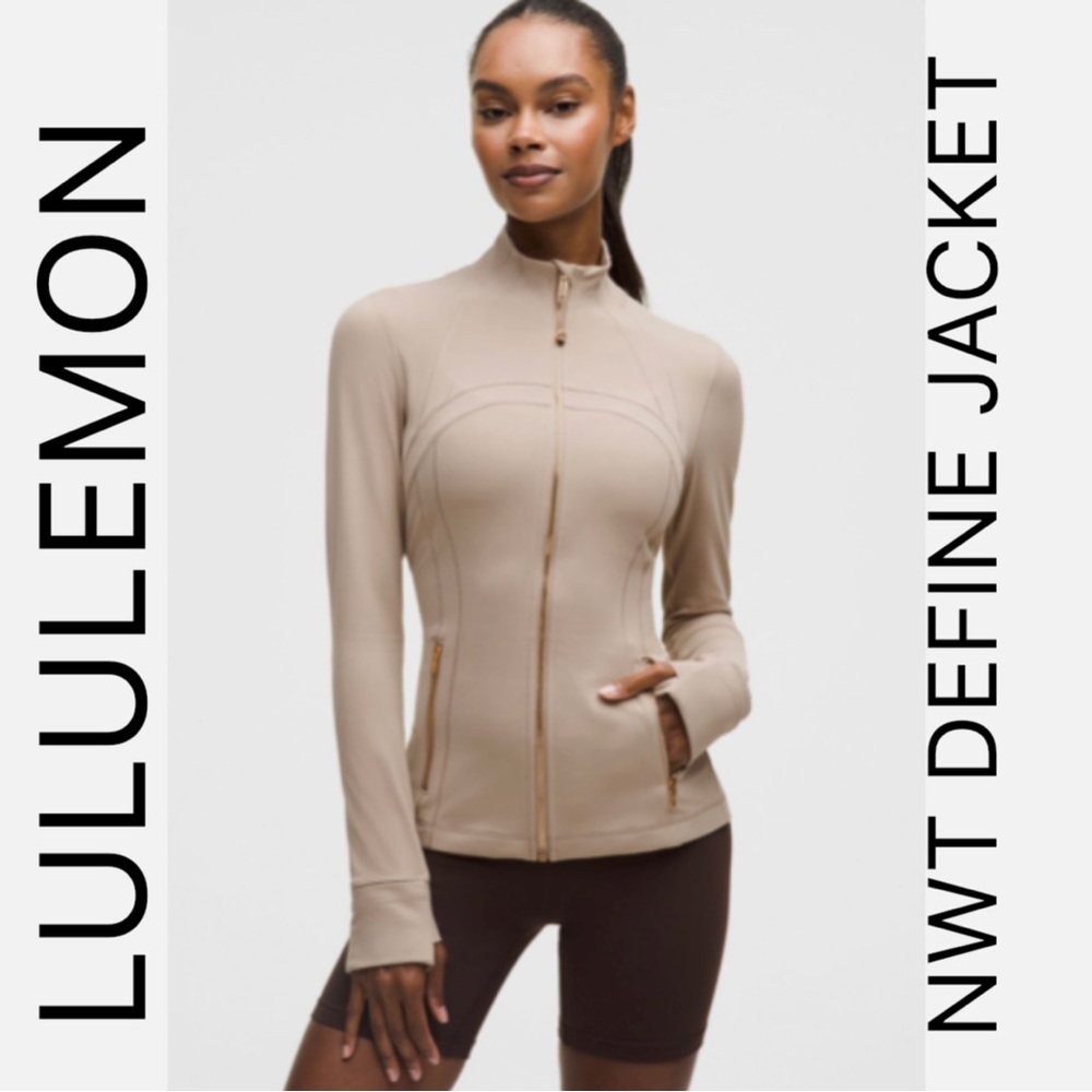 NWT AUTHENTIC LULULEMON DEFINE NUTMEG JACKET WITH GOLD HARDWARE